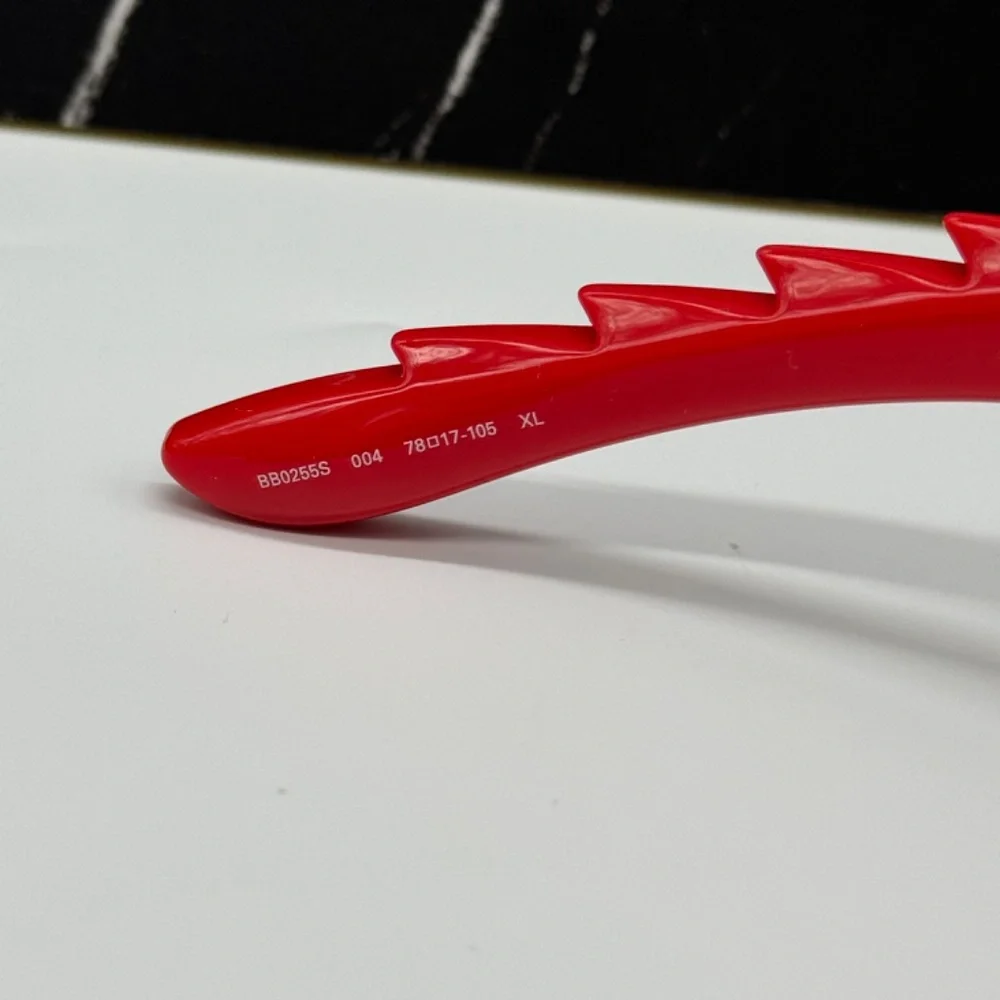 NEW BB0255S 004 BALENCIAGA RED GREY OVAL WOMEN BALENCIAGA SUNGLASSES - Picture 8 of 10
